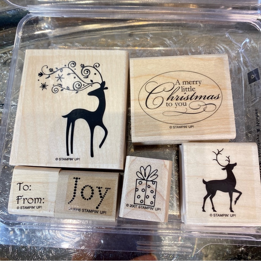 Stampin' Up! Holiday Wishes" *RETIRED* stamp set of 6